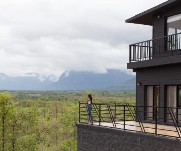 A shape villa in Murbad with lush green mountain view